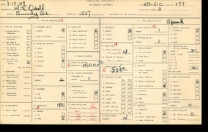 WPA household census for 1537 BUNDY DR, Los Angeles