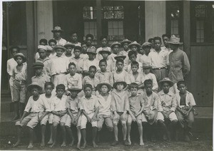 Papeete Boys' School. The class of Mr Pailloux