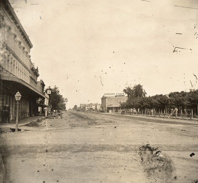Stockton - Streets - 1850s - 1870s: Weber Ave., Johnson's Stable