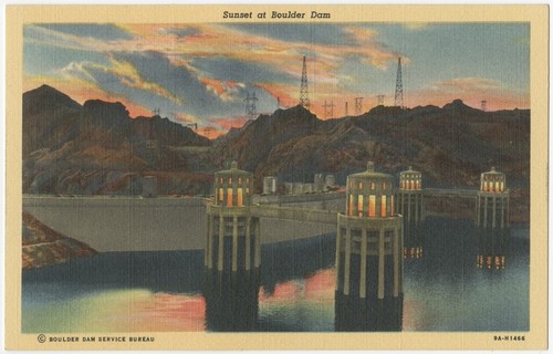 Sunset at Boulder Dam