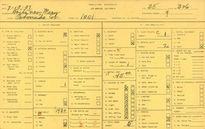 WPA household census for 1001 CORONADO TERR, Los Angeles