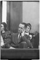 Juror Harold Harby in court for the murder trial of Albert Dyer, Los Angeles, 1937