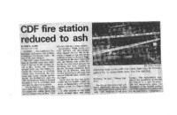CDF fire station reduced to ash