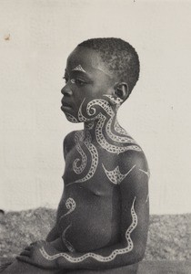 Boy with tribal markings, Nigeria, ca. 1925