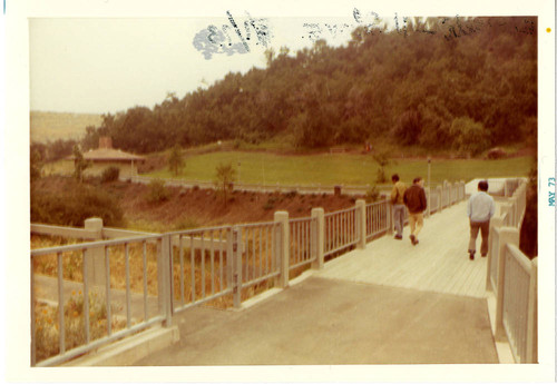 View of a footbridge at Frank G. Bonelli Regional Park