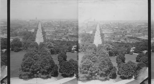 Panorama West Down Penna. [Pennsylvania] Ave. An Interesting View of the Capitol's Splendid Thoroughfare