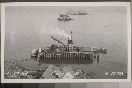 Caisson E3, Piers E2-24, Army Dock, East Bay Crossing, 1934--No. 157-314