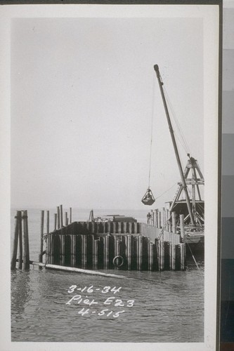 Caisson E3, Piers E2-24, Army Dock, East Bay Crossing, 1934--No. 157-314