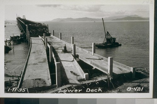 Piers E23-39, E23A-27A; East Bay Approach, Lower Deck, 1934--No. 1-144