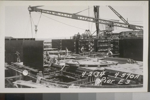 Caisson E3, Piers E2-24, Army Dock, East Bay Crossing, 1934--No. 157-314