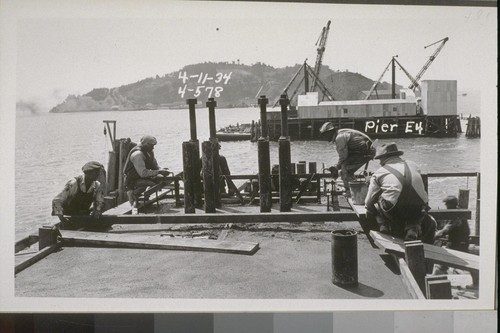 Caisson E3, Piers E2-24, Army Dock, East Bay Crossing, 1934--No. 157-314