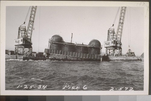 Piers 2-6, Caisson Fender, 1933-34--No. 1-150