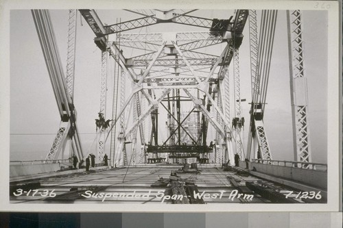 Spans E4-7, E9, Cantilever, Suspended, Yerba Buena 4, Yerba Buena 1 Upper and Lower Decks; Anchor Arms East and West, Cantilever East and West Arms, Upper Deck Approach, East Bay Crossing, Towers E2, E3, 1935-36--No. 222-429