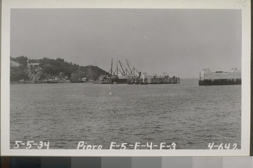 Caisson E3, Piers E2-24, Army Dock, East Bay Crossing, 1934--No. 157-314