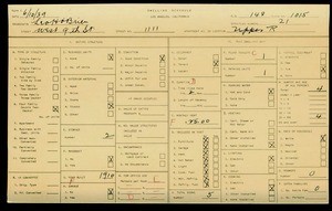 WPA household census for 1111 W 9TH, Los Angeles