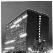 State Resources Building at night