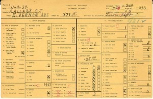 WPA household census for 771 E VERNON, Los Angeles