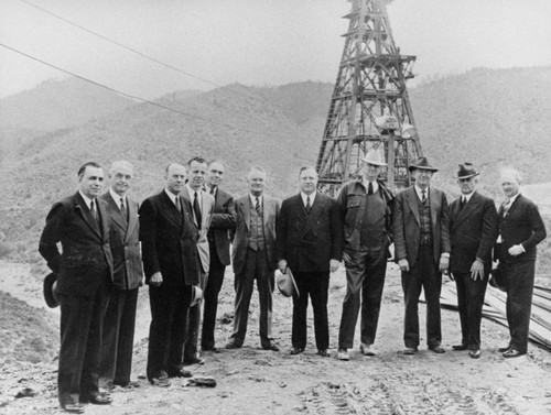 Members of State Supreme Court and other officials at Shasta Dam