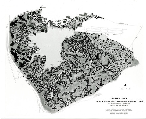 Image of a map of Frank G. Bonelli Regional Park