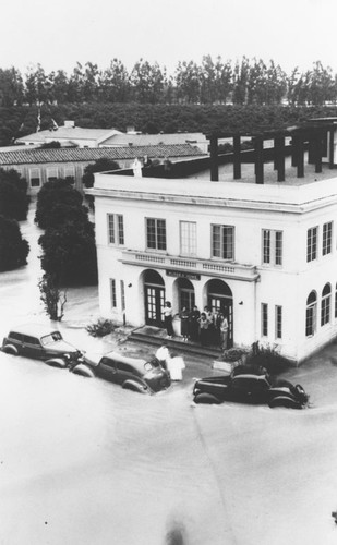 Orange County Hospital Nurse's Home after the Santa Ana River flooded, West Chapman Avenue, Orange, California, March 3, 1938