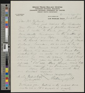 C.S. Wainwright, letter, 1936-06-16, to Hamlin Garland