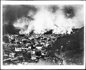 View of the destruction caused by the fire that followed the San Francisco earthquake, April 18, 1906