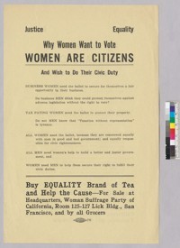 Why Women Want to Vote. Women Are Citizens and Wish to Do Their Civic Duty