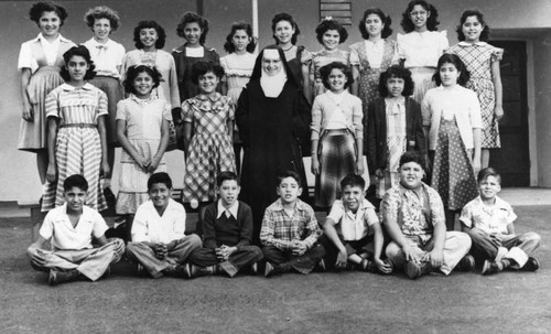 Class picture from Holy Family Grammar School