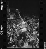 Lew Alcindor plays offense in UCLA basketball varsity-frosh game
