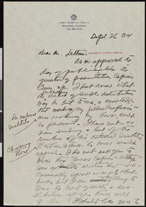 Hamlin Garland, letter, 1934-09-26, to Harold Strong Latham