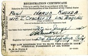 1942 PHK Draft Registration Card
