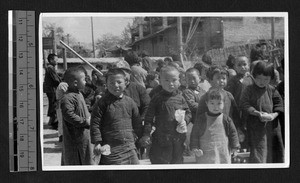 Students at school run by Ginling College, Chengdu, Sichuan, China, 1945