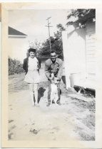Yvonne and George Mendoza with dog Buck