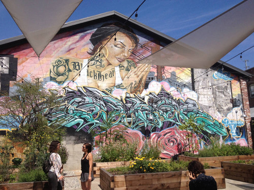 Downtown Los Angeles garden mural