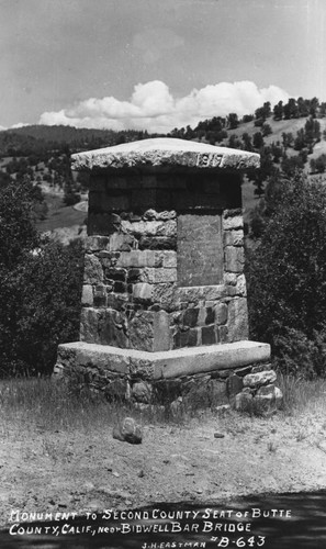 Monument to Second County Seat of Butte County