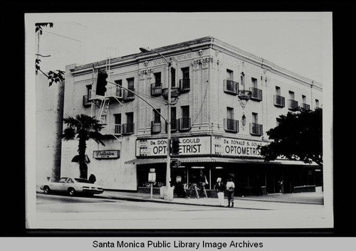 Criterion Theatre and Apartments (Dr. Donald S. Gould Optometrist) 1301-1313 Santa Monica Mall, Santa Monica, Calif., built 1923 by the Venice Investment Co., with Engineering Service Co., architect