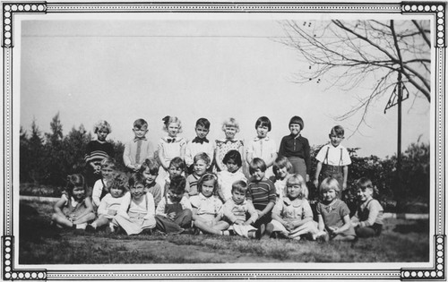 Maple Street School kindergarten class, Orange, California, ca. 1934