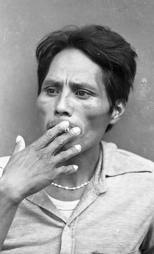 Man smoking, Nicaragua, 1980