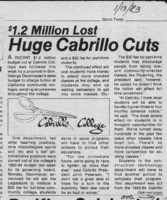 Huge Cabrillo cuts