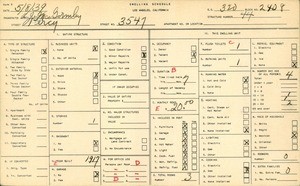 WPA household census for 3547 PERCY, Los Angeles