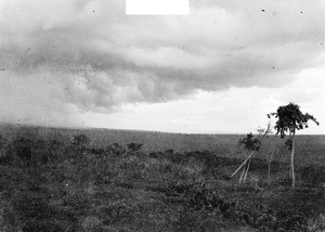 Clouds over savanna, Tanzania, ca.1893-1920
