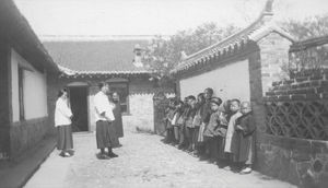 A class in the Sunday School. Female Bible School in Fenghwangcheng. 1926