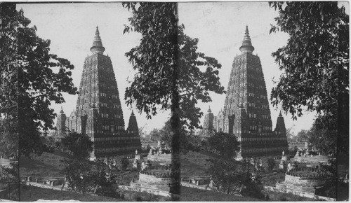 An ancient sculptured pagoda - Gaya India. Buddh Gaya