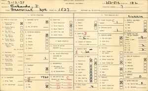 WPA household census for 1537 GRANVILLE AVE, Los Angeles
