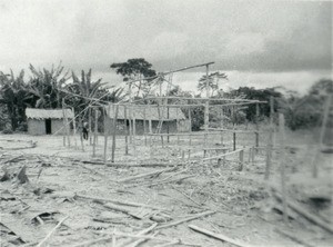 House under construction, in Gabon