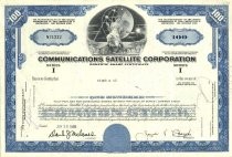 Communications Satellite Corporation stock certificate, 1966