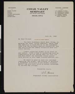 A.E. Brown, letter, 1920-07-20, to Hamlin Garland