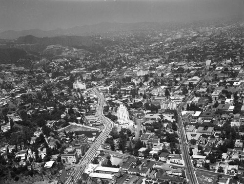 Sunset Strip, aerial view