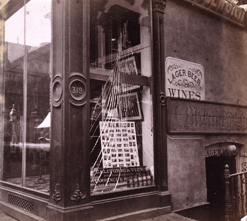 168. Fractured Plate-Glass Window, in Lawrence & Houseworth's Store, caused by the Nitro-Glycerine Explosion, April 16th, 1866