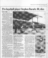 Pro baseball player Stephen Barath, 88, dies